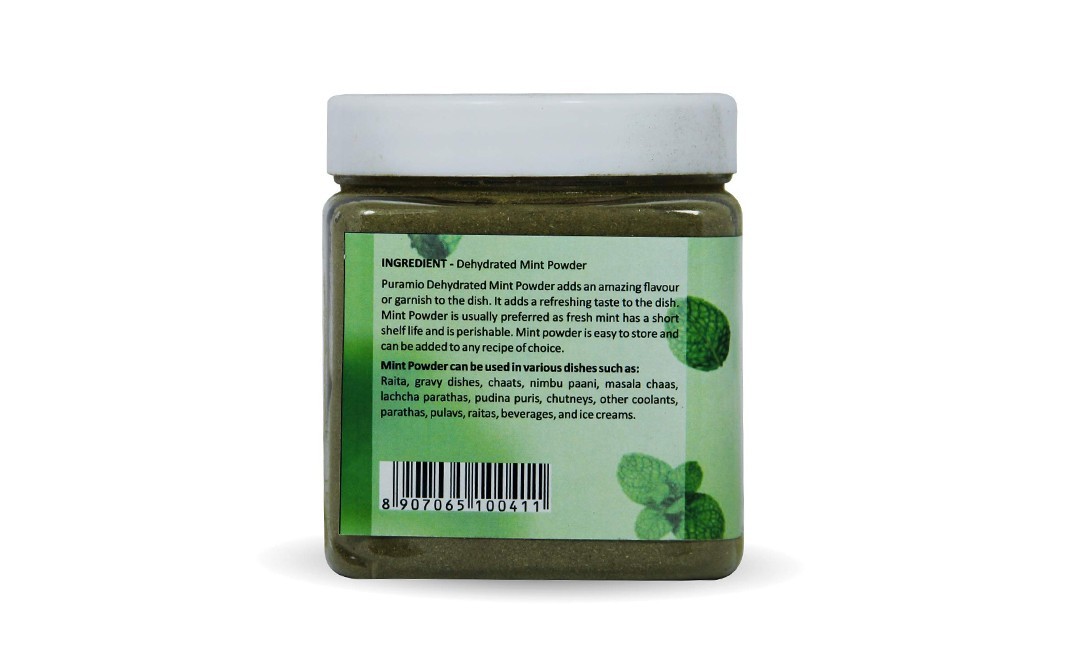 Puramio Mint (Pudina) Powder    Plastic Jar  200 grams